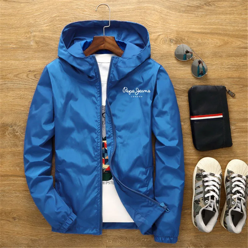 Модные мужские куртки Pepe-Jeans-London мужская куртка с капюшоном ветровка Мужская