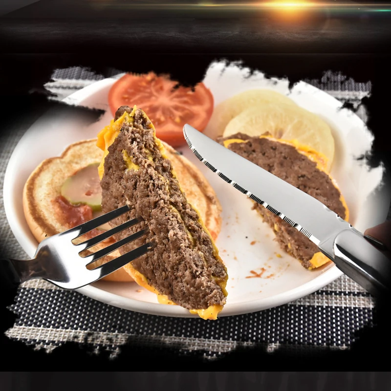 Длинная деревянная ручка столовые вилки вилка для стейка деревянные приборы