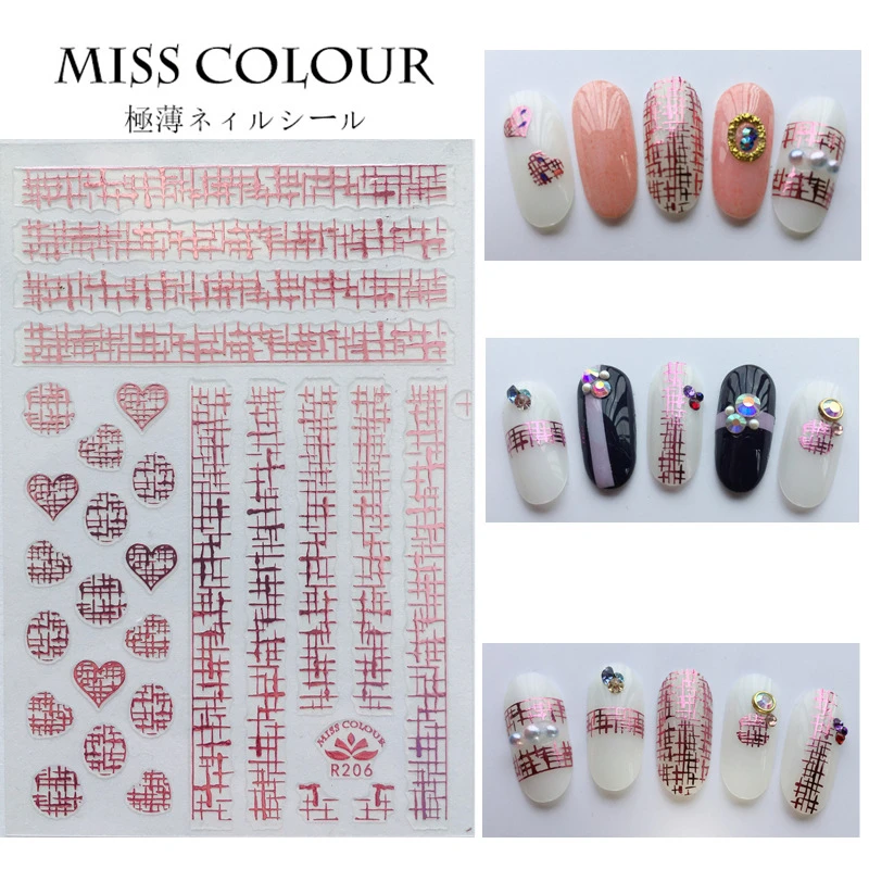 

Nail Decoration Stickers on The Nails of The Inscription Accessoires Rose Gold Letter Decal Sticker Art for Manicure Back Glue