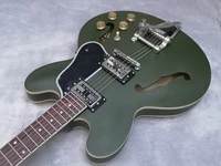 satin green guitar semi hollow body chris cornell audioslve custom guitar matte finish