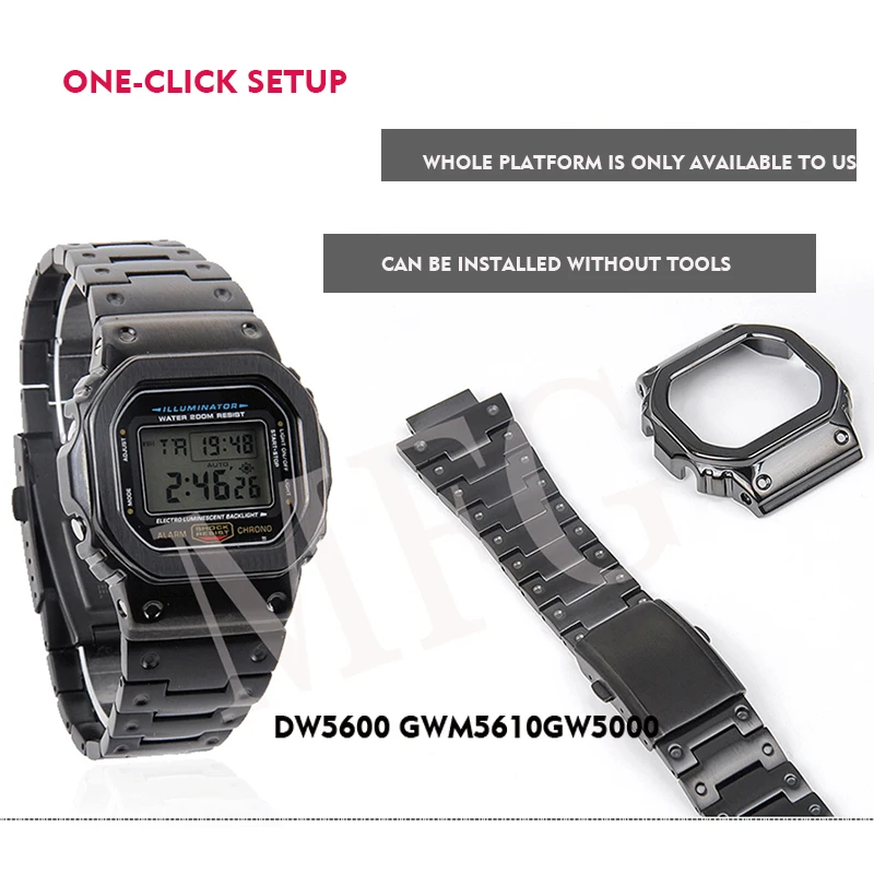 Ремешок для часов bezelStrap DW5600 GWM5610 GW5000 металлический чехол из нержавеющей стали для наручных часов