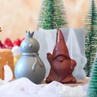 Форма для свечей в виде снеговика, Санта-Клауса, парфюмерный воск