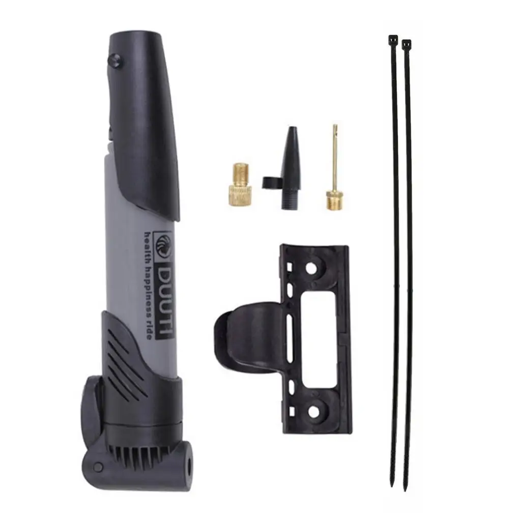 

Портативный велосипедный мини-насос, подходит для Presta и Schrader 60PSI, компактный велосипедный насос с крепежным кронштейном и адаптерами клапан...
