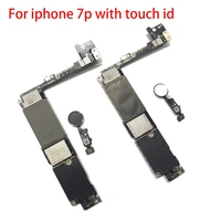100 original tested for iphone 7p motherboard with touch id unlocked ios system main logic board free shipping