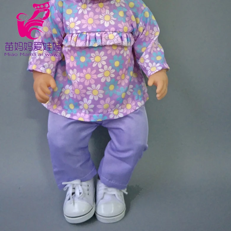 Кукольный комплект одежды со шляпой 43 см для новорожденных девочек 18