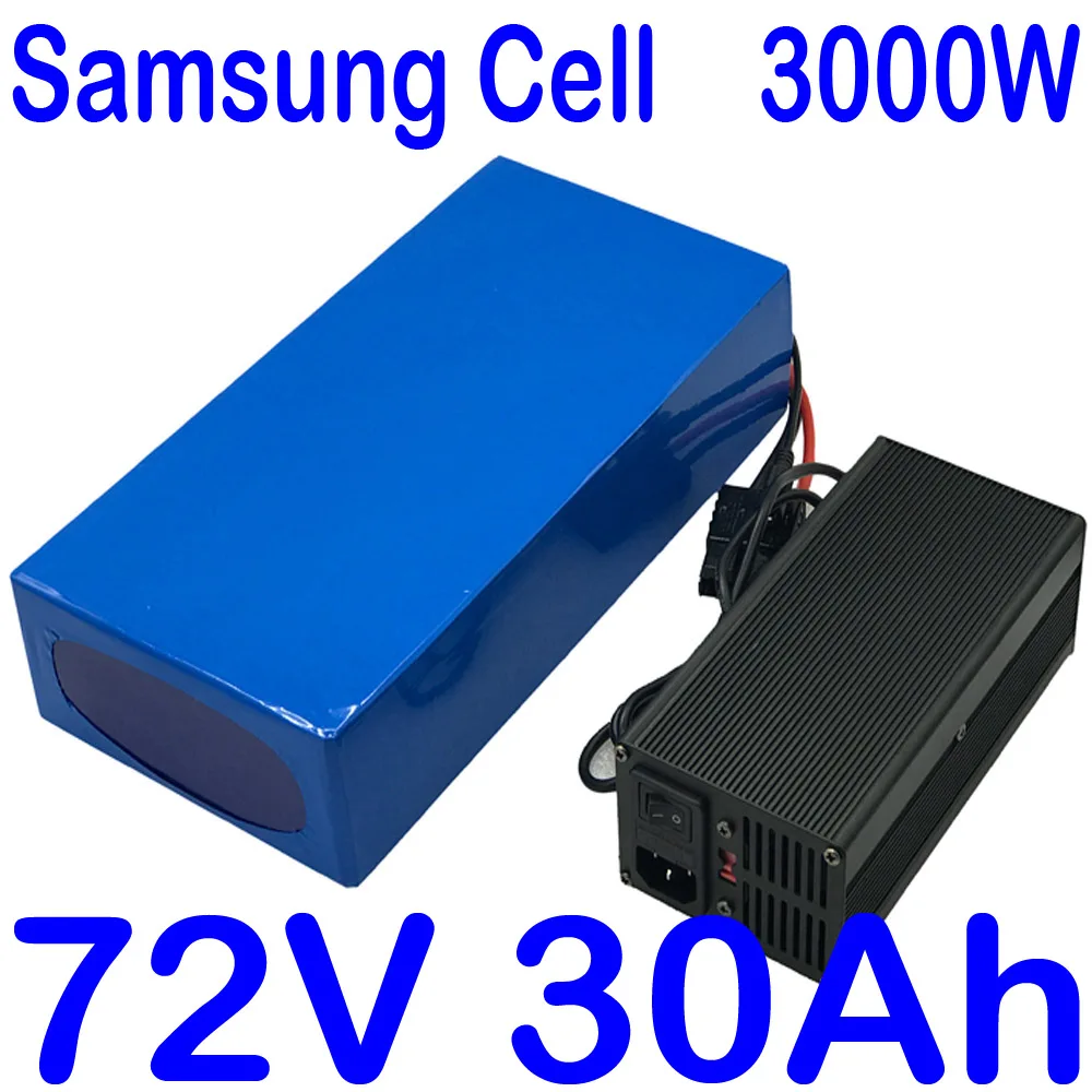 

72V Battery 72V 30Ah 25Ah 30Ah 20Ah Ebike Battery Pack Samsung cell 72V 3000W 2500W 2000W Electric Bike Lithium Scooter Battery