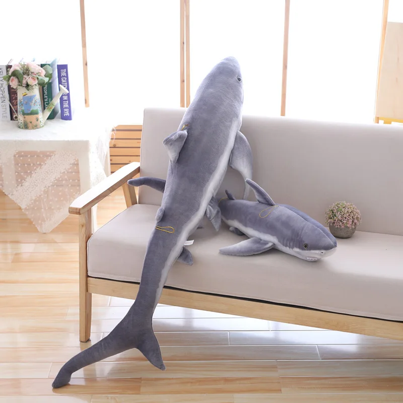 

Dorimytrader High Quality Simulation Animal Shark Toy Giant Plush Soft Stuffed Whale Doll Pillow Gift Deco DY61160