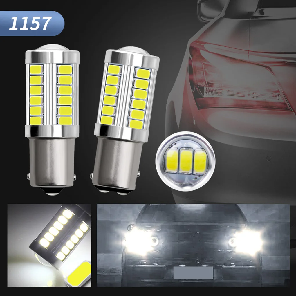 

White 1157-33smd Super Bright LED Auto Brake Lights 1200LM Tail Signal LED Rear Reverse Bulbs Fog Light