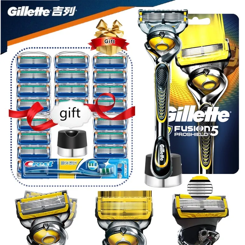 

Gillette Fusion Proshield Flexball Men Shaver Razor Blade Machine for Shaving Blades Cassettes for Replacebale Blades with Base