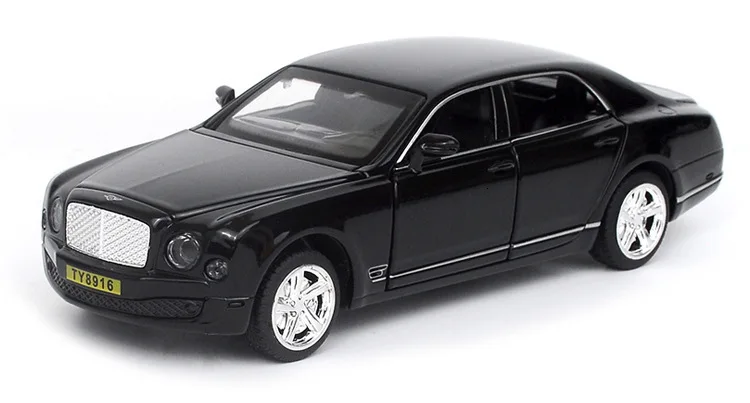 1/32 модель автомобиля из сплава Mulsanne, игрушка, 6 открывающихся дверей, металлическая автоматическая модель литья под давлением, имитирующая светильник, детский подарок для коллекции игрушек