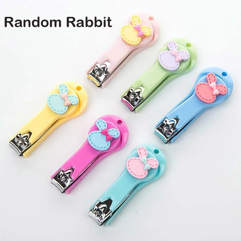Random Rabbit 12 шт. в упаковке, милые леденец на палочке с цветочным рисунком кролика кусачки для ногтей для девочек День рождения пользу для подарков для будущей матери для крещения ребенка подарки, сувениры - Цвет: Random Rabbit