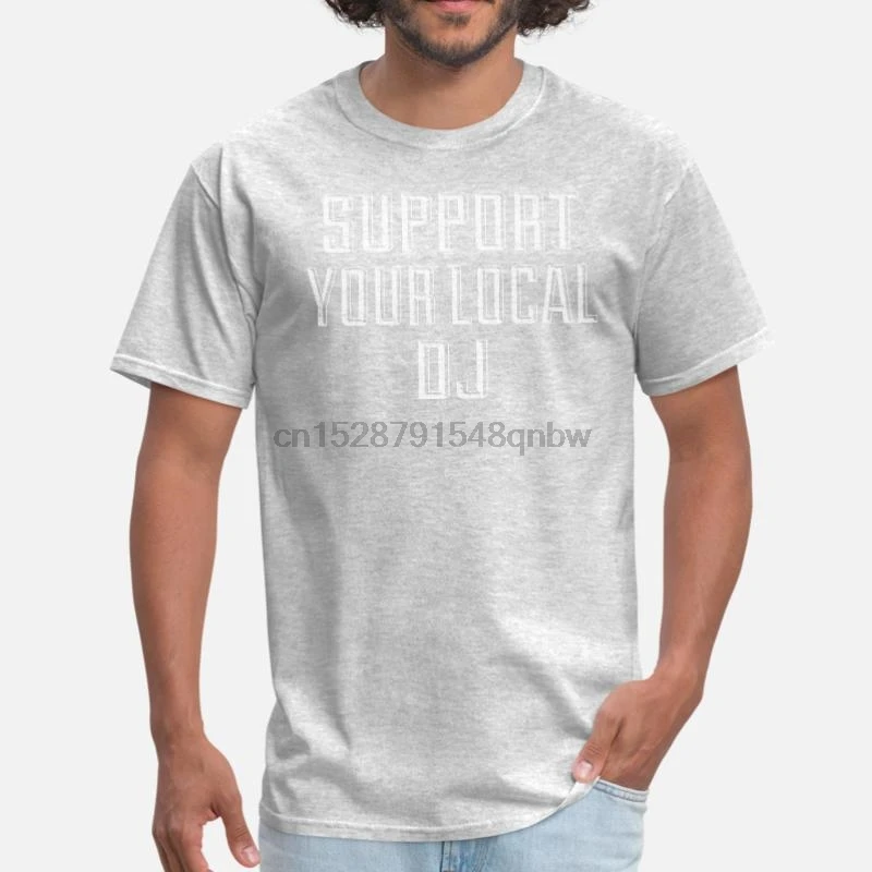 Винтажная Мужская футболка с надписью support Your Local Dj Женский костюм