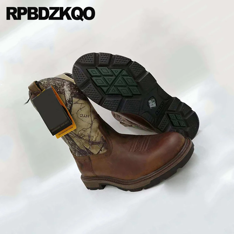 вышитый полусапожки пэчворк пастушка коричневый камуфляж марочный обувь