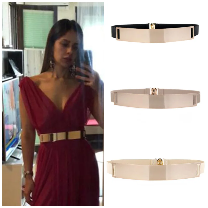 

Female Wide Belt Dress Waistband High Quality Decorative Women's Slim Elastic Corset Belt for Elegant Female,Party dating