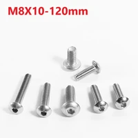 8mm 304 stainless steel hexagon socket pan head screws m8 x10 40 70 80 90 100 110 120mmcup head hexagon socket bolts