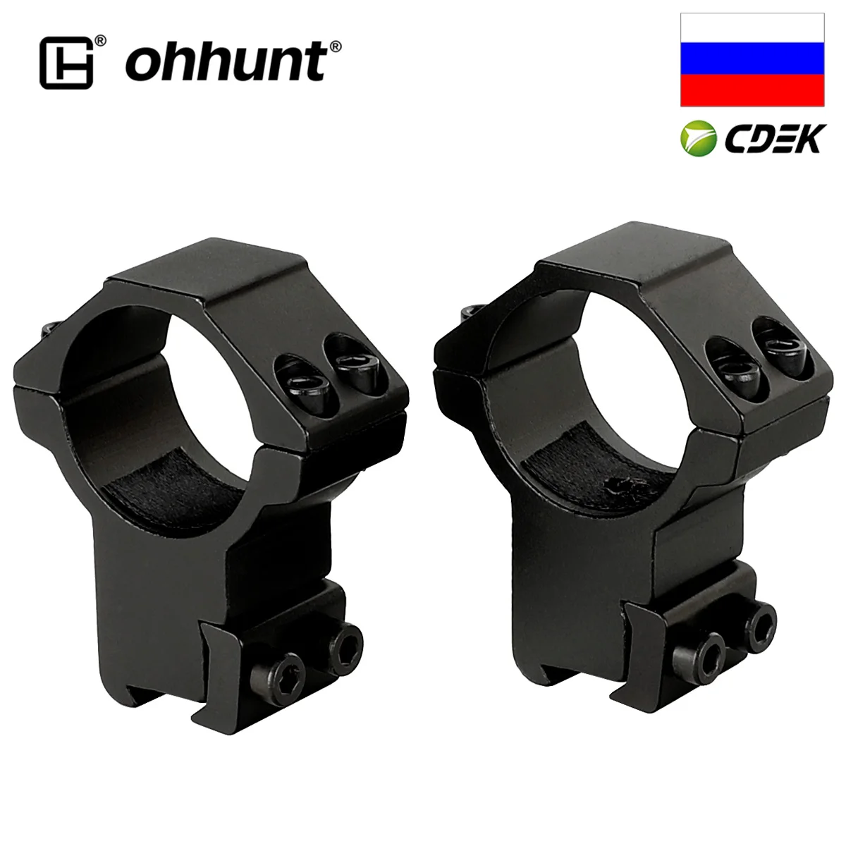 

ohhunt 30mm 2PCs High Profile Airgun Rings w/Stop Pin Dovetail Rings 11mm Rifle Scope Mount Rings Hunting Tactical Accessories