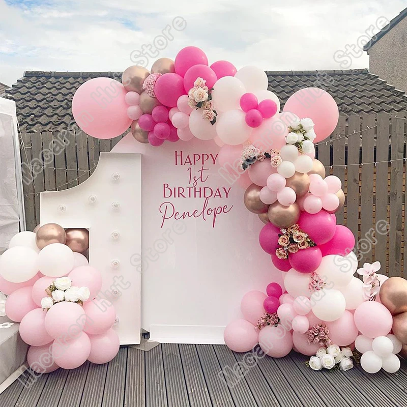 

105 шт., латексные воздушные шары цвета красной розы