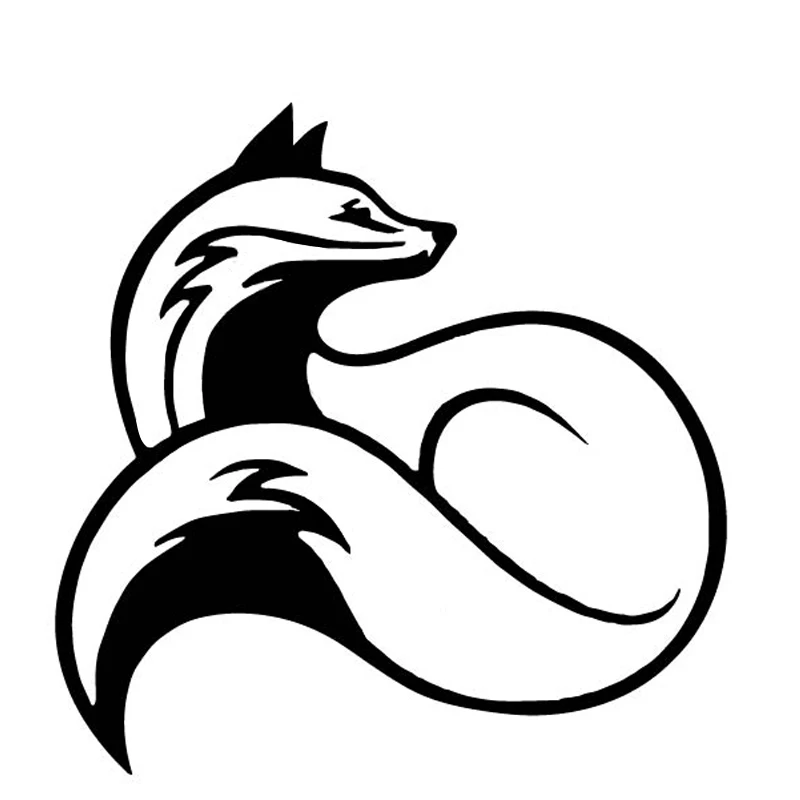 

Car Decals Fox Decorative Pattern Decals Car Trunk Accessories Black/silver 16.7cm * 16.8cm