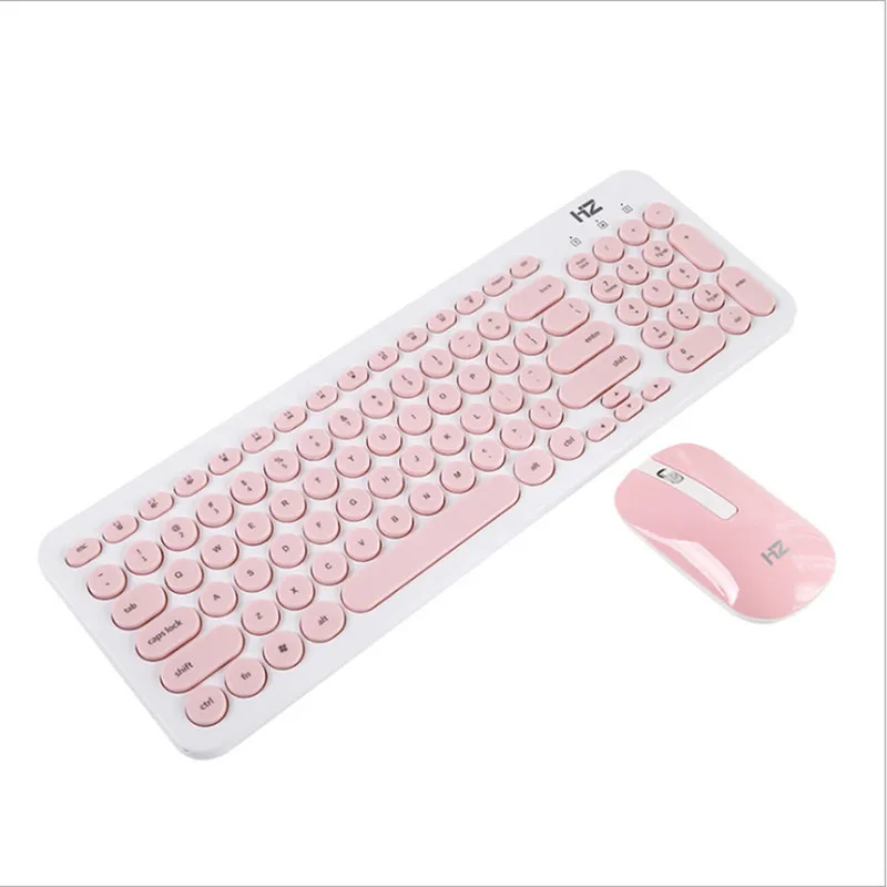 

Wireless Mouse Keyboard for Computer Laptop Stylish Mini Portable Keyboard Mouse Combos Slim Quiet 96 keys Office Lady Gifts