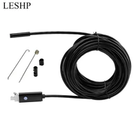 waterproof 7mm lens 2m endoscope 6 led inspection camera mini 2 in 1 usb interface borescope tube for android pc computer black