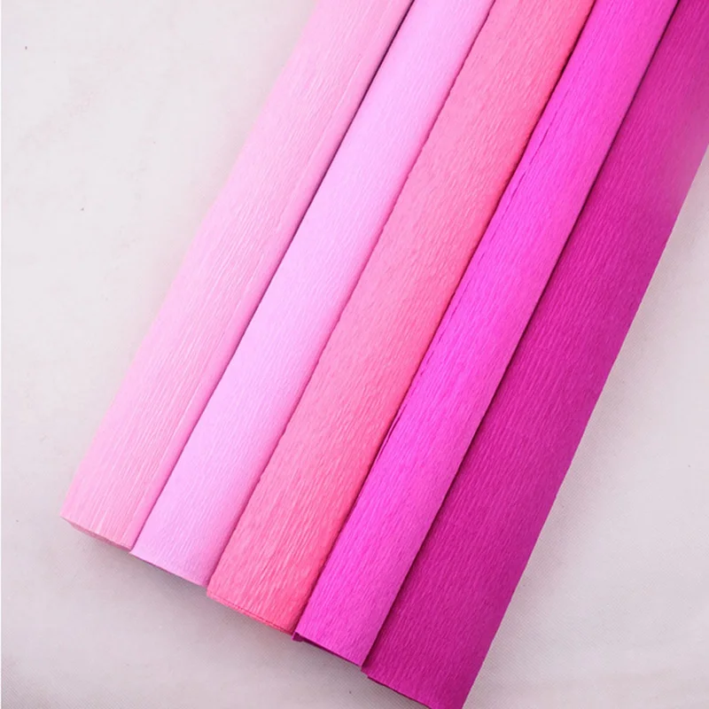 250*50 см Декоративные оригами Crinkled Crepe Paper Craft сделай сам Упаковка цветов складной