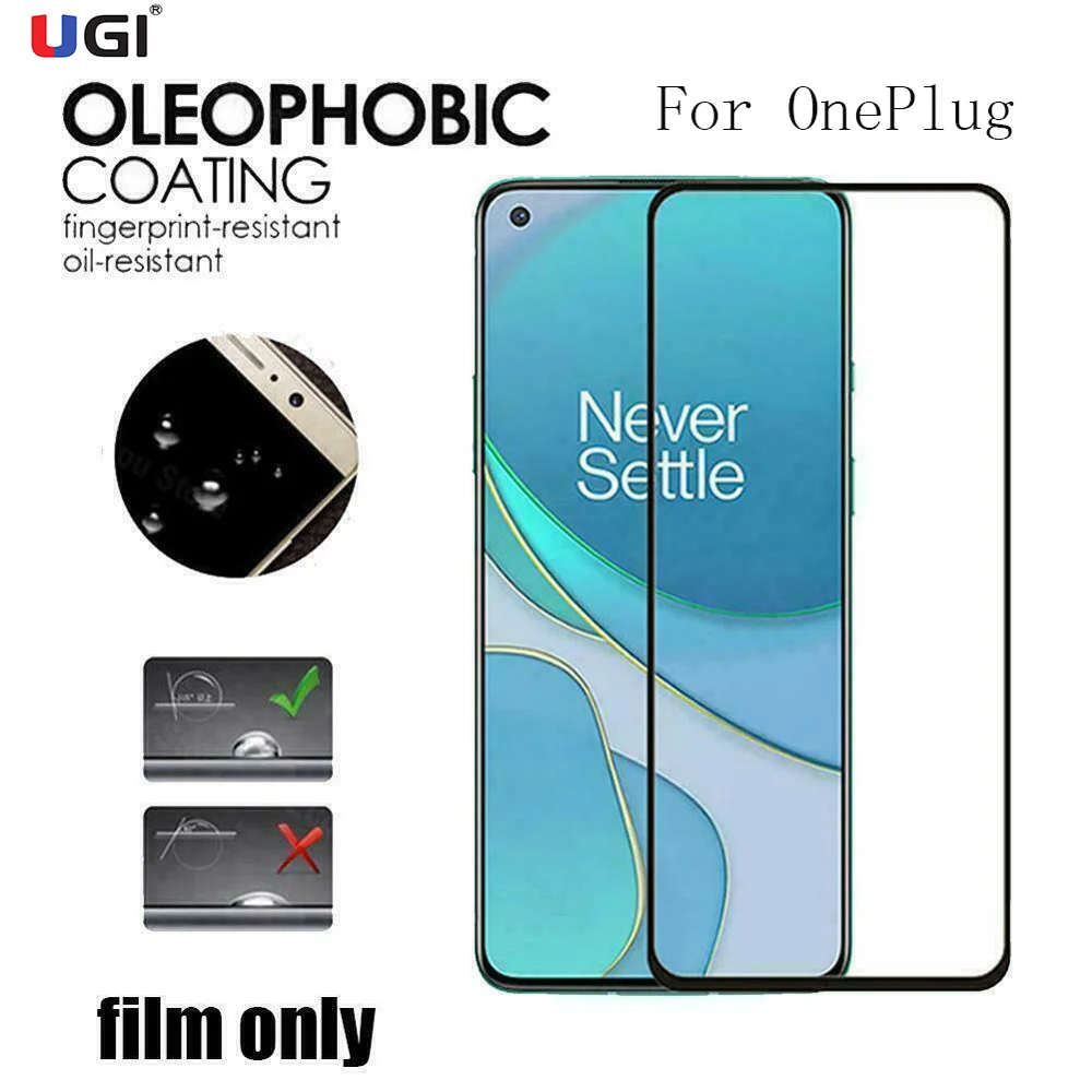 

UGI OnePlus Full Cover Screen Protector Tempered Glass Clear 9H Perfect Fit Curved Edge For OnePlus 8T Protective Glass Film