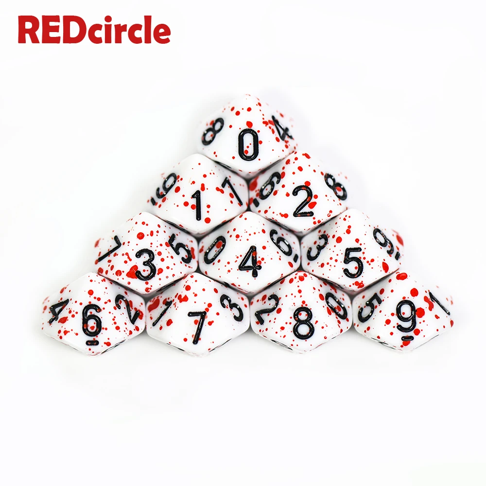 Набор многосторонних непрозрачных цифровых кубиков для игры на доску 10