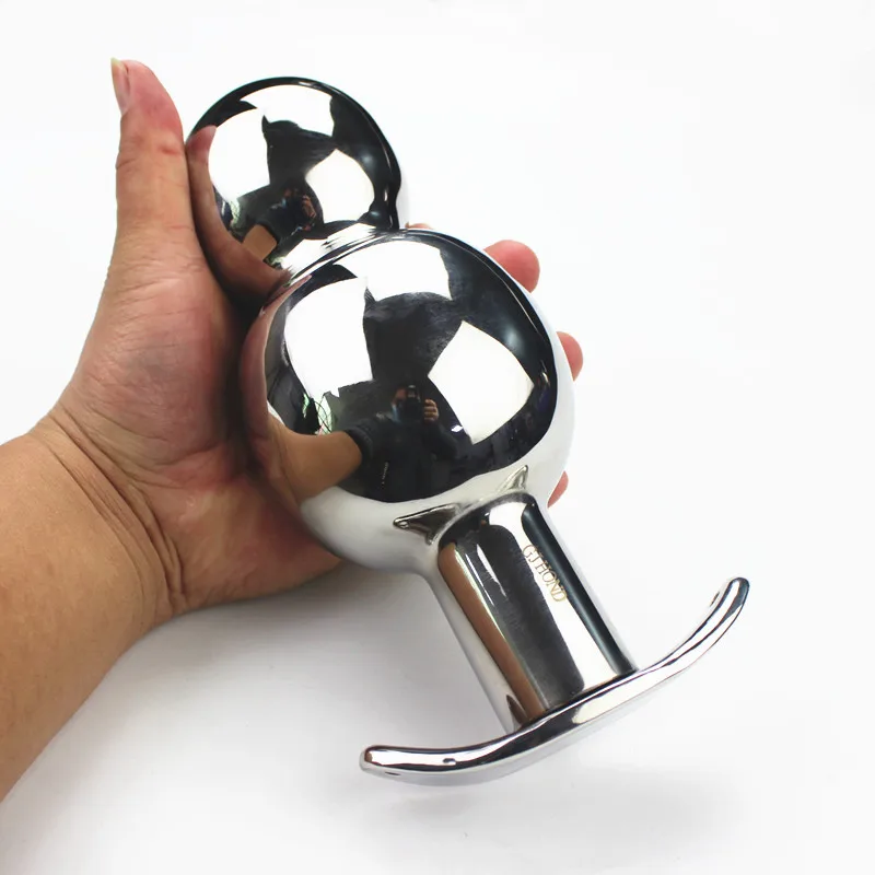 Анальная пробка двойные шарики анальные бусины из нержавеющей стали разделитель