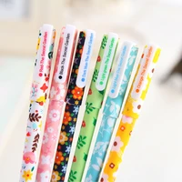 6 pcsset cute gel pens 0 38mm colored ink roller pen kawaii ballpoint school canetas boligrafos gift stationery office supply