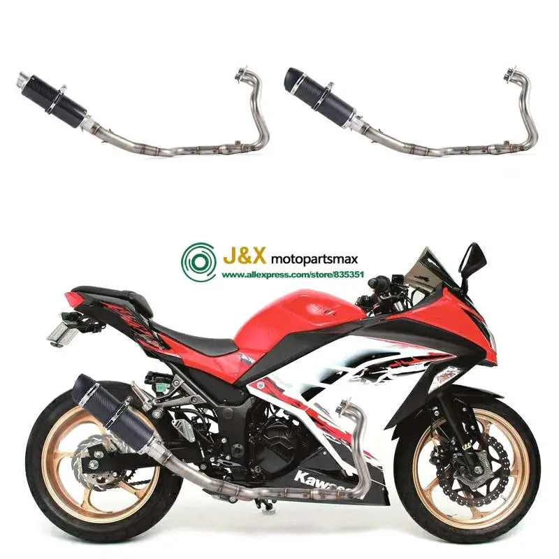 Глушитель выхлопной ninja250 nanja300 nanjia250r для мотоцикла средняя труба Kawasaki Ninja 250R 250 300