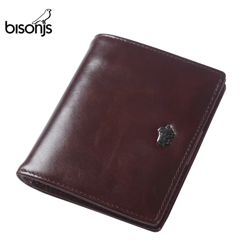 BISON DENIM, роскошные брендовые кошельки, дизайнерские женские кошельки из натуральной кожи, Короткие Кошельки на молнии для монет, женские кожаные кошельки W9317