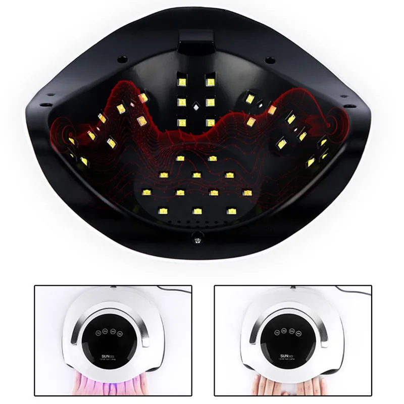 

120W Nail Dryer Fast Curing Speed Gel Light 36 Leds Nail Lamp LED UV Lamps For All Kinds Gels with Timer Smart Sensor