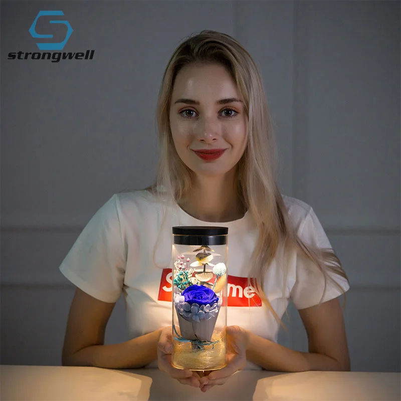 Strongwell Вечная любовь букет цветов индукционный Ночной сенсорный светильник