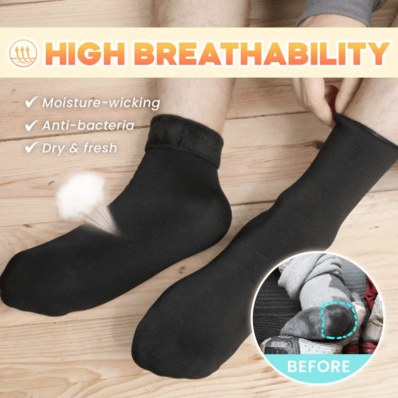 Женские утолщенные флисовые Носки зимние эластичные мягкие носки-тапочки с