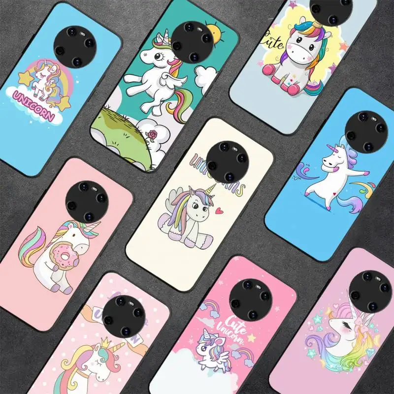 

Cute Rainbow Unicorn Phone Case For Huawei Y5 Y62019 Y52018 Y92019 funda case for 9prime2019