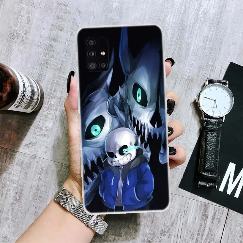 Чехол для телефона Undertale Papyrus Sans Doggo Samsung Galaxy A12 A22 A32 A42 A52 A72 A51 A71 5G A41 A31 A21 A02S M12 M21 M31 M30S -