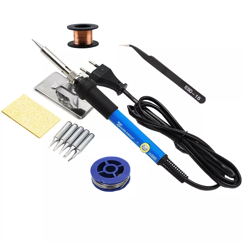 New Adjustable Temperature Electric Soldering Iron 220V 110V 60W 80W Welding Solder Rework Station Heat Pencil Tips Repair Tool