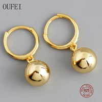 oufei 925 sterling silver drop earrings 8mm beads round earrings charm fashion simplicity drop earrings 2020 new jewelry