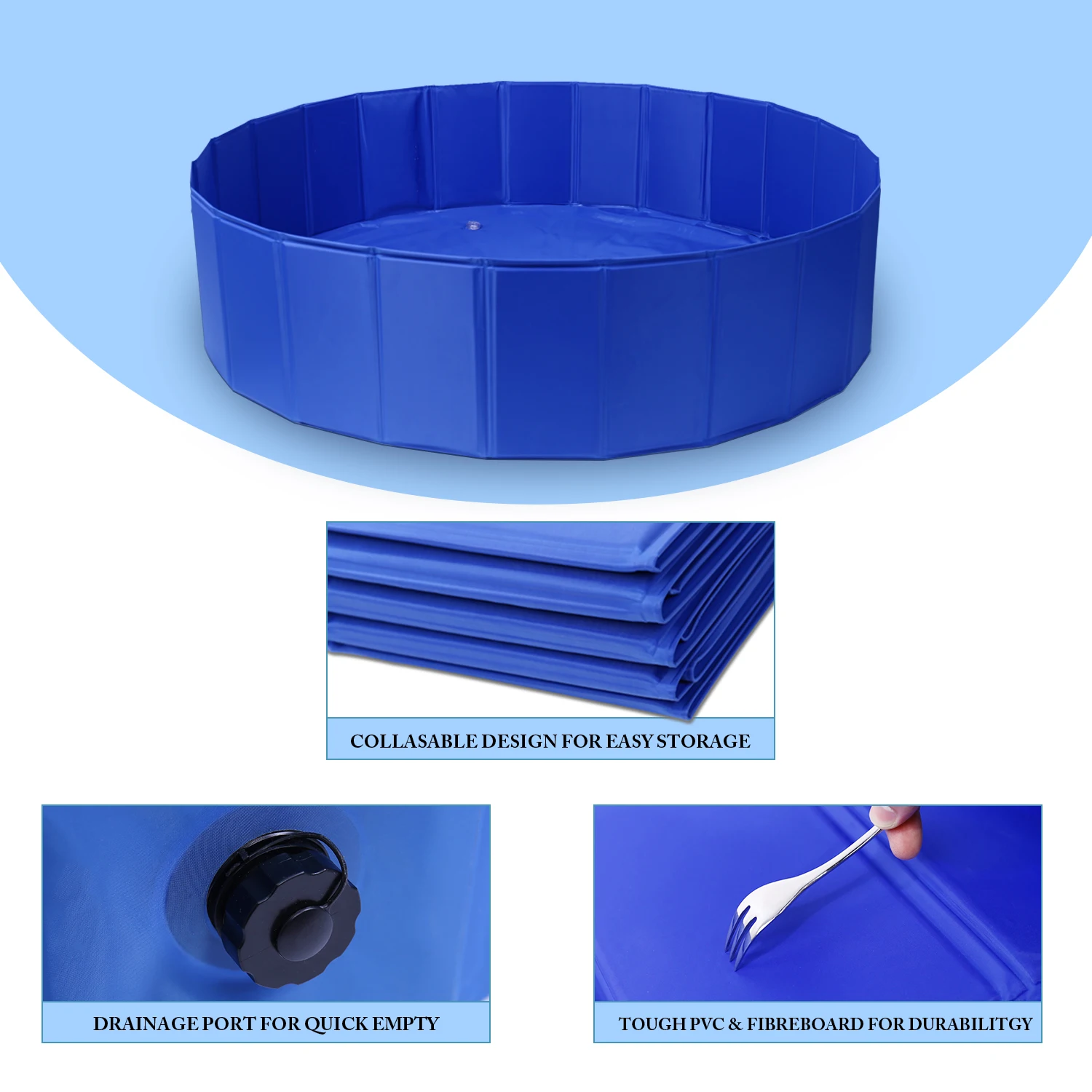 

Foldable Dog Pool Pet Bath Swimming Tub Bathtub Outdoor Indoor Collapsible Bathing Pool for Dogs Cats Kids Pool