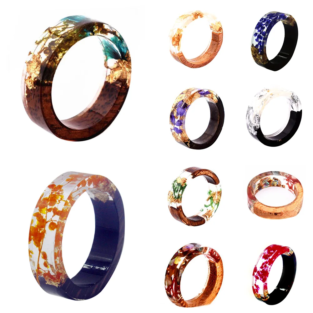 1 шт. Новое поступление деревянных круглых колец винтажные прозрачные деревянные