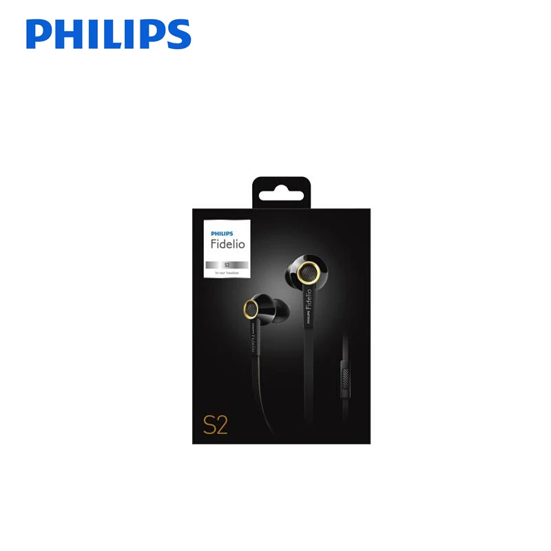 Оригинальные Hi-Fi Наушники PHILIPS S2 гарнитура с проводом для телефонных звонков и