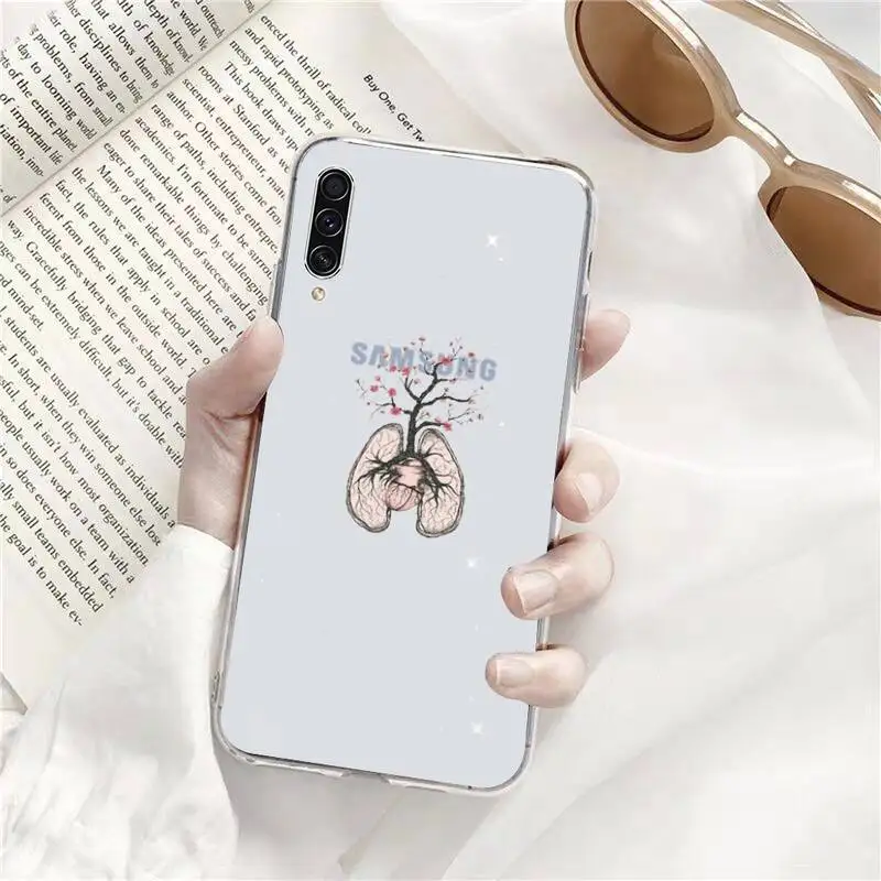

Great Aesthetic Flower art Phone Case Transparent Clear For Samsung Galaxy A71 A21s S8 S9 S10 plus note 20 ultra
