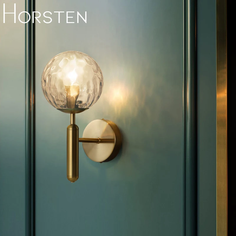 Современный минималистичный стеклянный настенный светильник в скандинавском