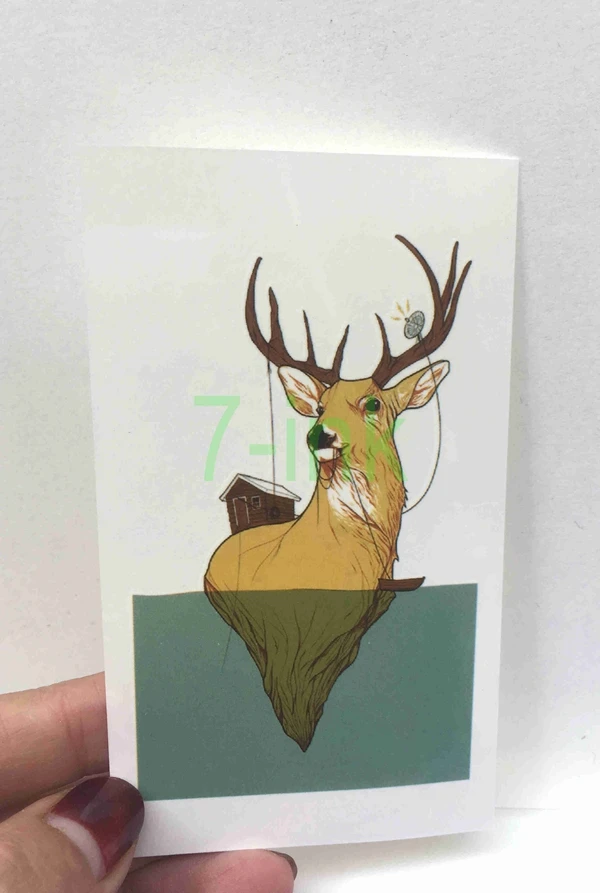 

Переводная татуировка-наклейка с имитацией лося House, модная Водонепроницаемая татуировка для взрослых и детей, 10,5*6 см