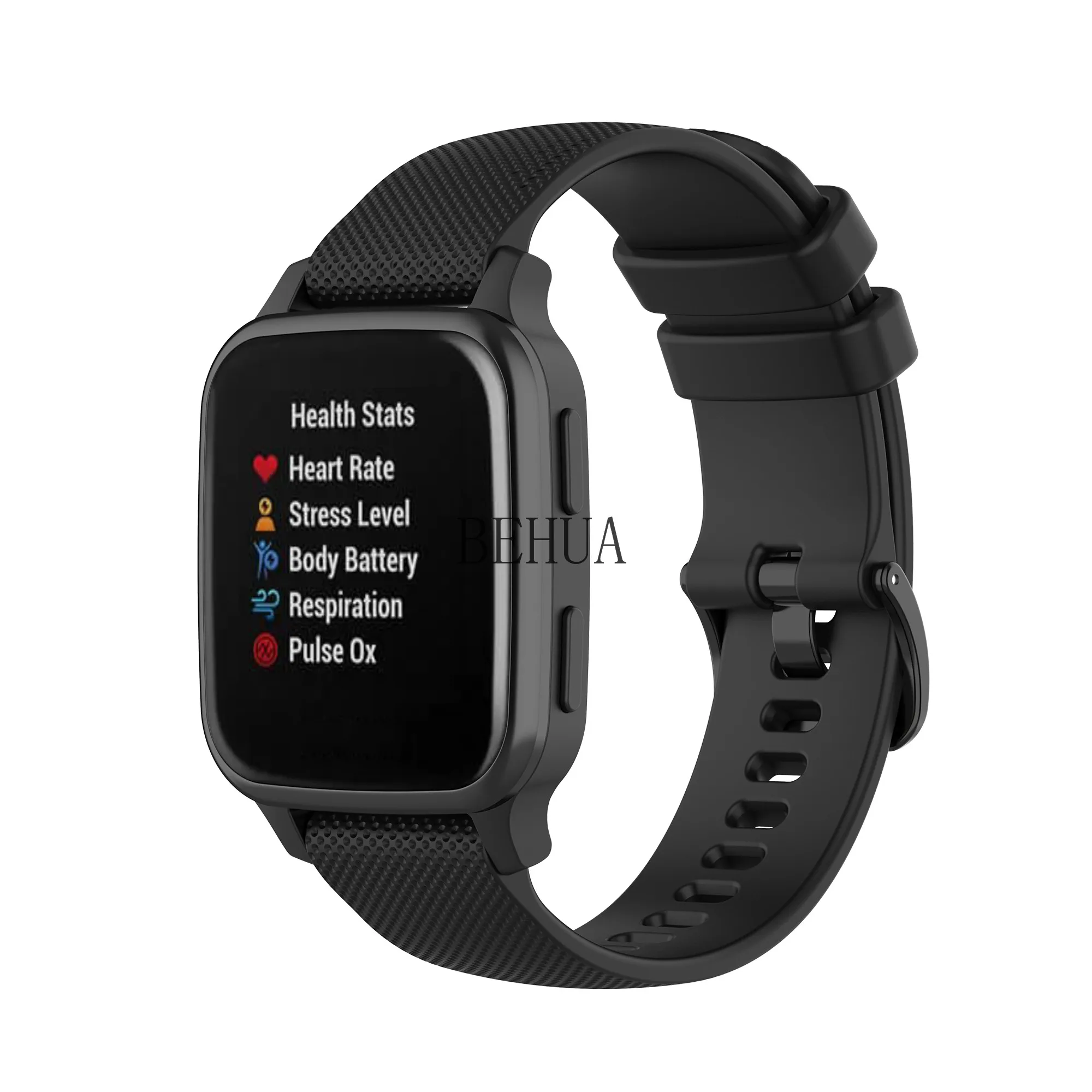 Ремешок BEHUA 20 мм для наручных часов Garmin CAME sq/music силиконовый браслет смарт-часов