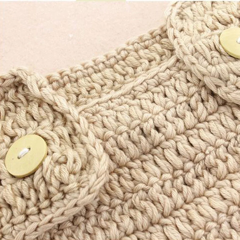 

Baby Suit Photography outfit Knitted Yarn Cartoon Cowboy Splicing Color Infant Soft Taking Photo Prop