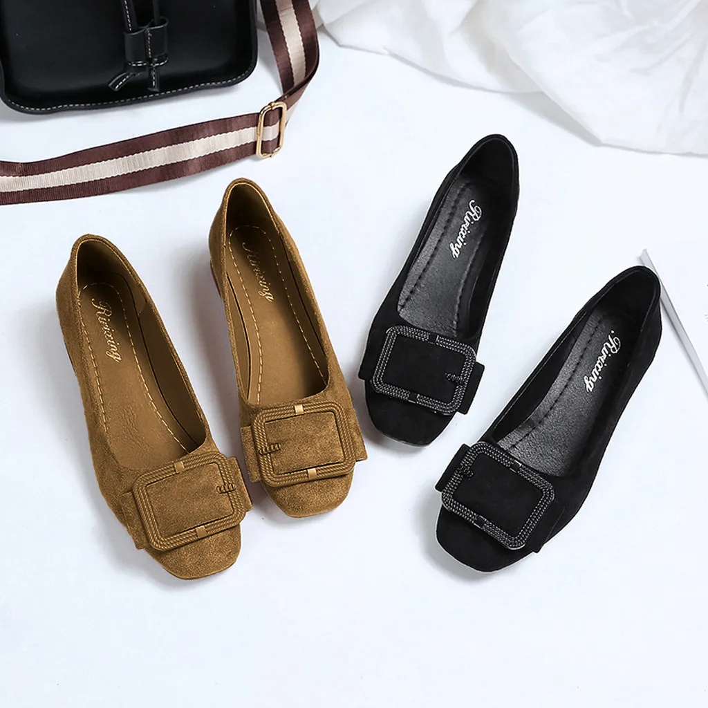 2019 Spring Women Loafers Flats Shoe Casual Shoes Suede Slip on Boat shoes Female Comfortable Ballet Size 35-40 | Обувь