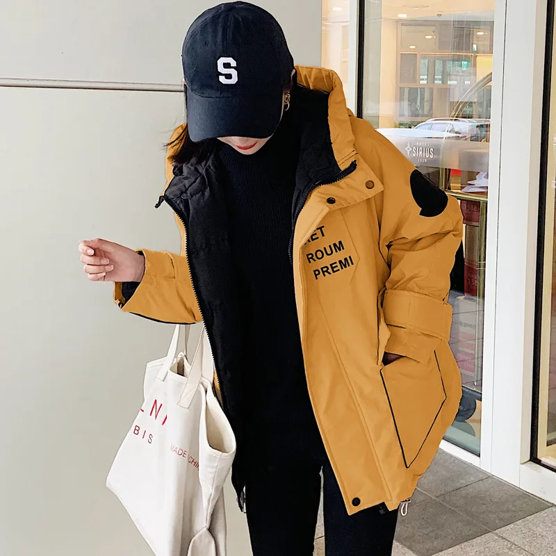 Зимняя Новая рабочая одежда с хлопковой подкладкой женская Свободная куртка