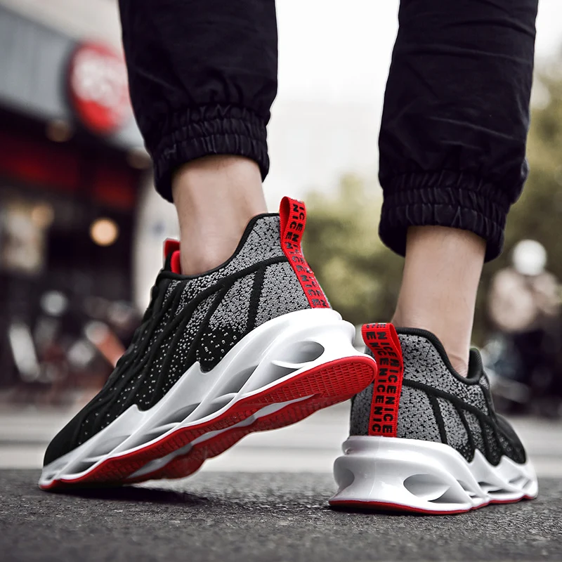 

CYYTL New Blade Men's Plus Size Shoes Casual Sports Sneakers Breathable Flying Running Walking Teenis Lightweight Non-slip Shoe