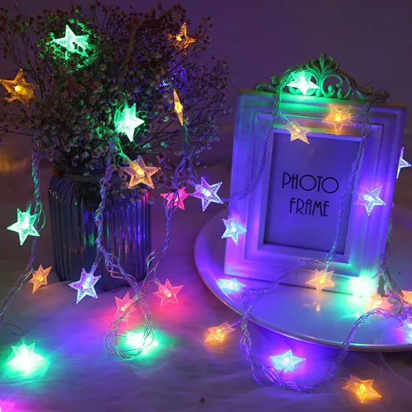 star-multi 1m 2m 3m christmas tree decorations navidad christmas decoration new year kerst decoratie christmas gift natal xmas - Цвет: star-multi